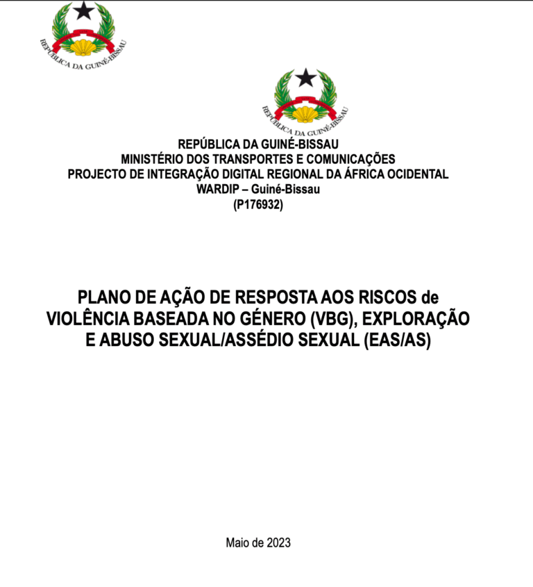 PLANO DE AÇÃO DE RESPOSTA AOS RISCOS de VIOLÊNCIA BASEADA NO GÉNERO (VBG), EXPLORAÇÃO E ABUSO SEXUAL/ASSÉDIO SEXUAL (EAS/AS)