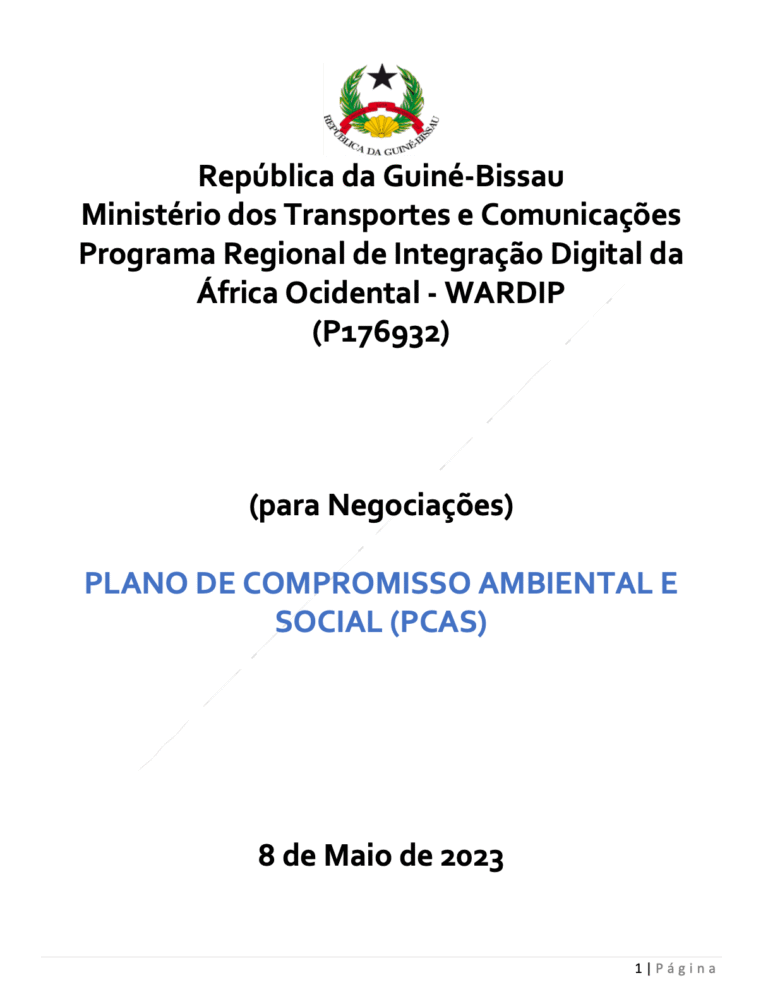 PLANO DE COMPROMISSO AMBIENTAL E SOCIAL (PCAS)
