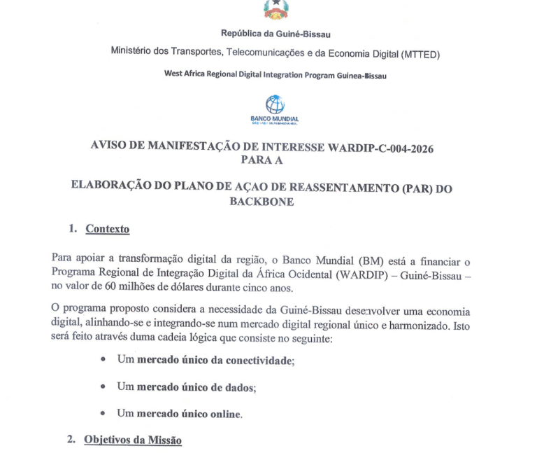 AVISO DE MANIFESTAÇÃO DE INTERESSE  WARDIP-C-004-2026